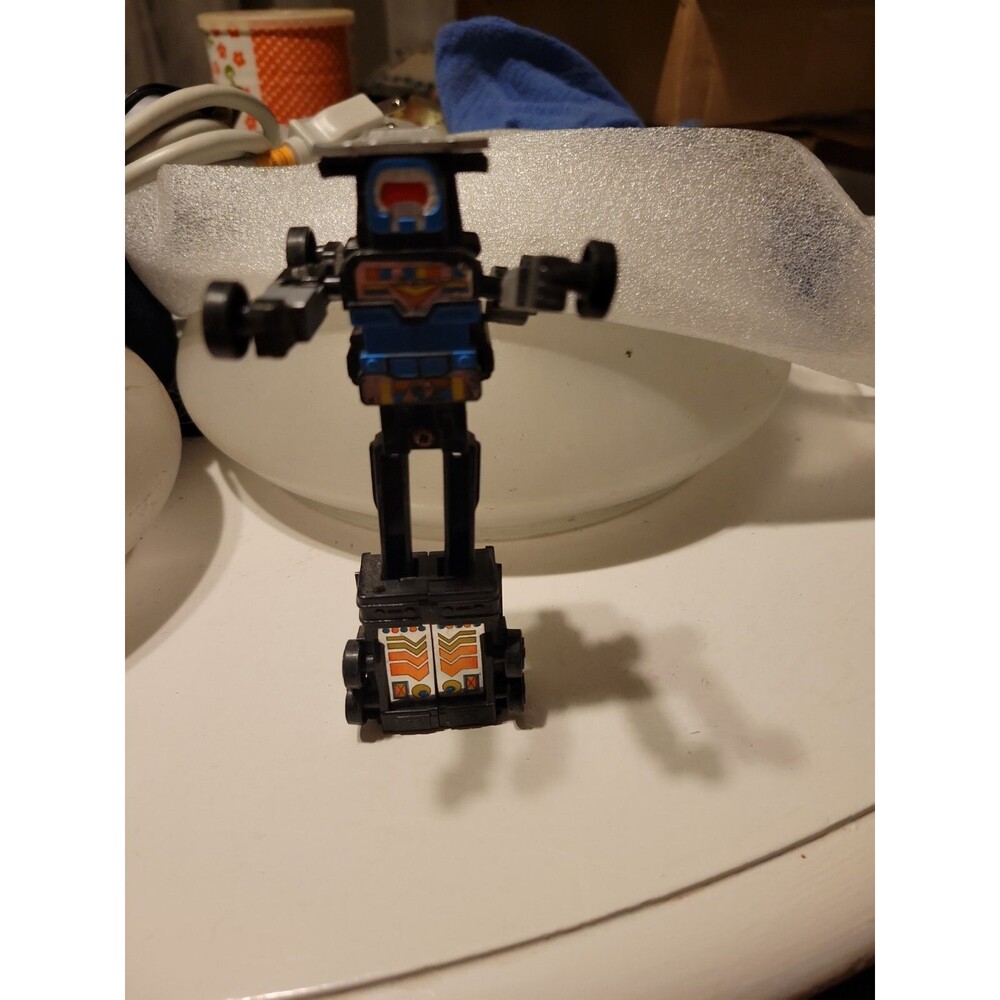 1984 Remco Zybots Robot Tractor Trailer Black Truck figure Transformer